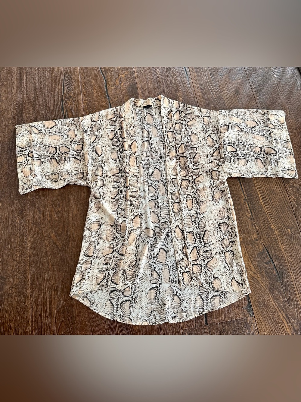 Miss Avenue Python-Print Cover in Tan and Black